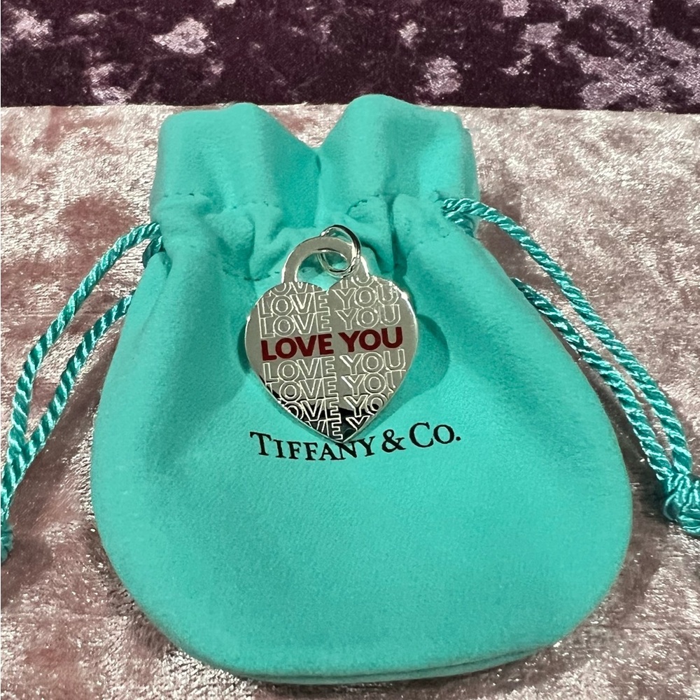 Tiffany Love You Heart Charm